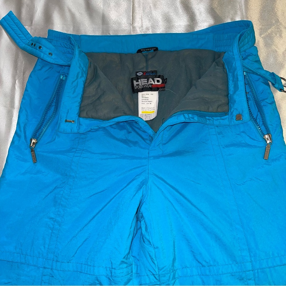 Vintage Tyrolia by Head Celtech hot blue winter ski snowboard pants, 36 waist - Picture 12 of 16